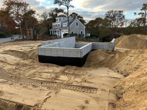 Foundation filled in