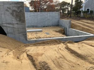Foundation filled in